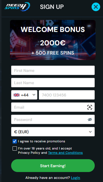 need4spins casino registration